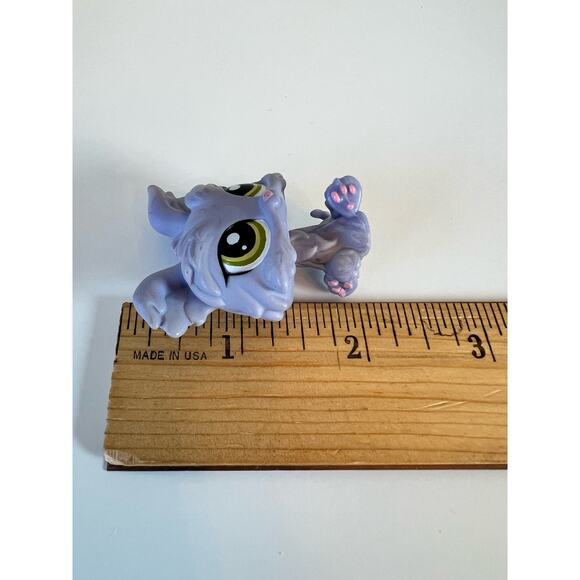Littlest Pet Shop (Retired) Lavender Yorkie #1611  Dog Toy - Picture 3 of 4